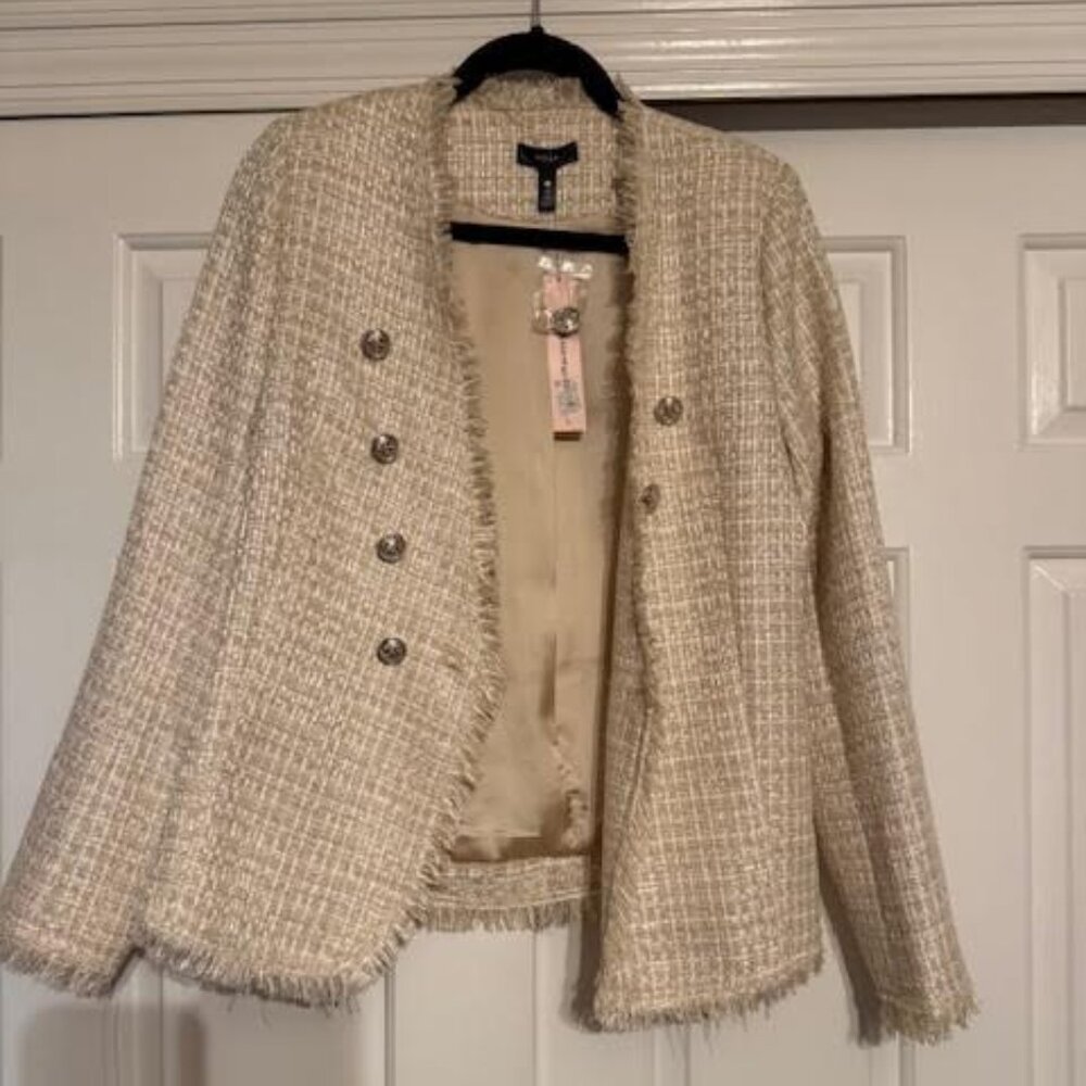 Aqua Tweed Jacket and Shorts